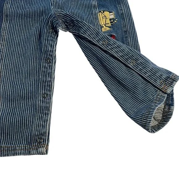 Vintage Small Steps Railroad Stripe Overalls – 24M | T is for Trucks - Picture 3 of 8